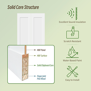 Us Local Stock Bi <span class=keywords><strong>Porte</strong></span> intérieure <span class=keywords><strong>pliante</strong></span> <span class=keywords><strong>2</strong></span> panneaux Noyau solide <span class=keywords><strong>en</strong></span> bois Mdf Placard Intérieur <span class=keywords><strong>Porte</strong></span> <span class=keywords><strong>pliante</strong></span> avec poignées de <span class=keywords><strong>porte</strong></span> pliantes - Product Image 5