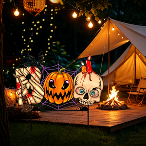 Lampe solaire LED IP65 pour pelouse, petite, pour Halloween, décorations uniques <span class=keywords><strong>de</strong></span> <span class=keywords><strong>momie</strong></span>, citrouille, crâne pour jardin, cour, patio, véranda - Product Image 4