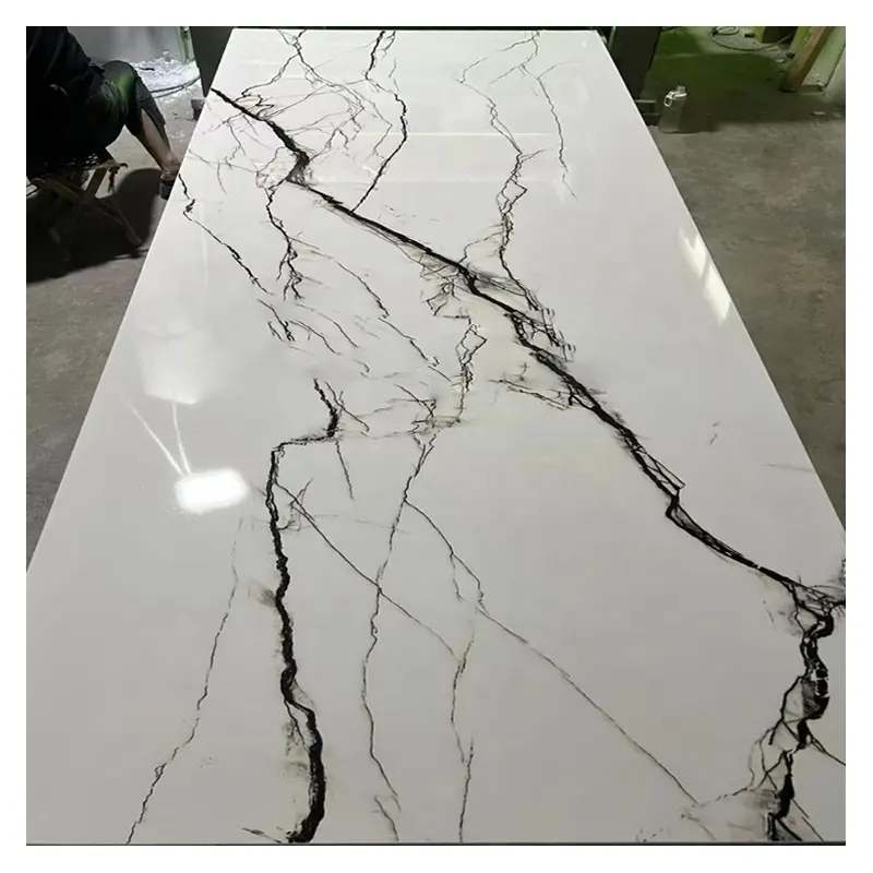 1220*2440mm High Glossy Waterproof 3d Uv Marble Sheets Pvc Ceiling Panel Marble Wall Panel Pvc