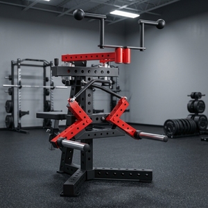 Appareil commercial en acier pour exercices de détente dorsale, soulevé sur le devant, avec charge de plaques, pour l'entraînement des épaules et du dos - Product Image 2