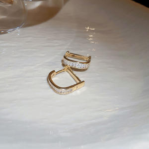 Orecchini a Cerchio Nalba Cn Reouta Placcati in Oro 18K con Cristalli e Strass, Stile Classico Unisex, Gioielli alla Moda - Product Image 5