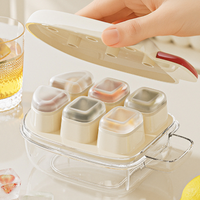 Nouveau moule à glaçons en forme de crème glacée, mini, empilable et réutilisable, en silicone de qualité alimentaire, pour un usage domestique
