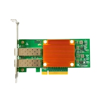 Servidor Tarjeta de red 10G Puerto dual SFP + Adaptador Ethernet Tarjeta de fibra de transmisión unidireccional con chip Intel 82599ES