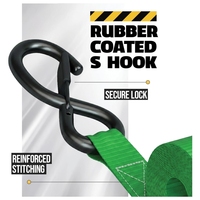 Sangles à cliquet rétractables de 1200 lb avec boucles souples, 1 po x 10 pi, sangles d'arrimage auto-rétractables robustes pour l'automobile