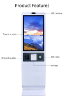 Kiosque en libre-service Wintonix sur pied avec lecteur de codes-barres, écran tactile capacitif 10 points, terminal de paiement, solution POS SDK