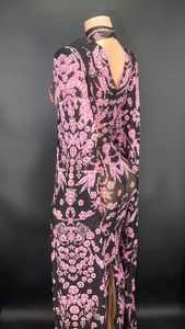 Abiti da damigella d'onore eleganti con strass rosa a <span class=keywords><strong>maniche</strong></span> <span class=keywords><strong>lunghe</strong></span> in rete nera - Product Image 5
