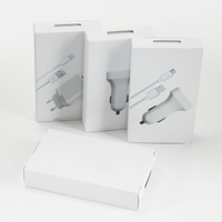 Emballage de produits électroniques avec logo imprimé de marque personnalisé formant des accessoires de chargement de câble de données USB Boîtes en papier carton blanc