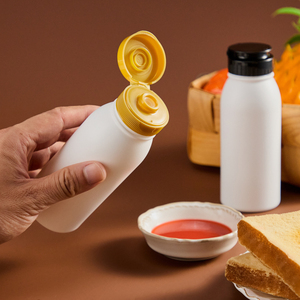 235ML <span class=keywords><strong>Hot</strong></span> Fill Vacío HDPE Squeeze Botella <span class=keywords><strong>de</strong></span> salsa <span class=keywords><strong>de</strong></span> <span class=keywords><strong>miel</strong></span> con válvula <span class=keywords><strong>de</strong></span> silicona Flip Cap PE Squeeze Tomate Bbq Chili Sauce Botellas - Product Image 5