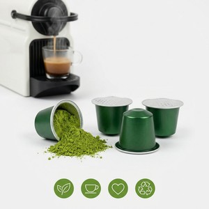 Capsules de matcha compostables écologiques pour cafetières multi-systèmes, mélange de saveurs variées, logo personnalisé, marque privée - Product Image 3
