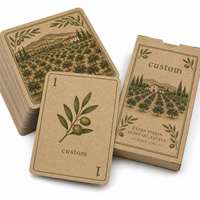Cartes à jouer espagnoles personnalisées avec logo, 48 cartes, papier kraft, finition mate, boîte à rabat pour cadeau touristique