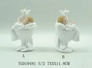 Top Grace Custom First Communion Souvenir Christening Resin Baptism Baby Figurine