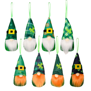 Gnomo <span class=keywords><strong>del</strong></span> Día de San Patricio Muñeca sin rostro Trébol de <span class=keywords><strong>la</strong></span> <span class=keywords><strong>suerte</strong></span> irlandés <span class=keywords><strong>Enano</strong></span> de peluche verde - Product Image 1