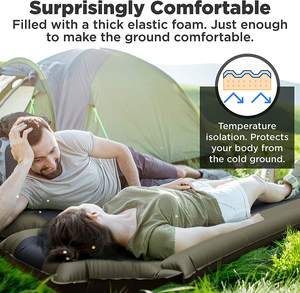 Coussin de couchage avec accoudoir et oreiller-Protection contre le renversement-matelas de Camping auto-gonflant, meilleurs tapis de lit pour tente et <span class=keywords><strong>hamac</strong></span> - Product Image 3