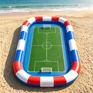 Nuovo Campo da Calcio Gonfiabile Commerciale 2026 - PVC 0,9mm con Anelli a D, Capacità 10-15 Persone per Eventi e Noleggi all'Aperto - Product Image 2