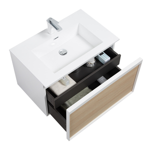 Mueble de Baño Moderno TONA Artise con Lavabo de Piedra Blanca, Resistente al Agua, Cierre Suave, 600/750 mm, para Hoteles y Apartamentos - Product Image 3