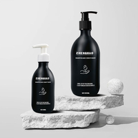 Bouteille Distributrice Personnalisée en Plastique Mat HDPE Noir Luxueux pour Shampoing, Après-Shampoing, Gel Douche, Savon, Lotion – 250ml, 500ml