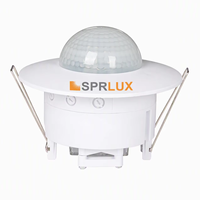 Sensor de Movimiento PIR de Techo de Alta Sensibilidad y Largo Alcance, 360 Grados, Amplificador Infrarrojo, IP20 Impermeable, 220-240V CA