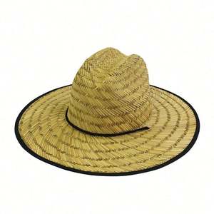 Sombrero de Sol para Exteriores, de Paja Natural, con Ala Ancha, Estilo Característico, para Playa, Unisex, para Adultos - Product Image 4