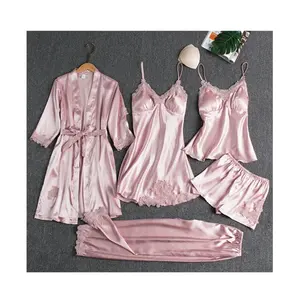 Zijden Pyjama Pyjama 'S Voor Dames Set Nachtkleding Voor Dames