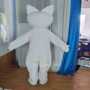 Nuevo producto transfronterizo, adorable disfraz de Mascota de peluche de gato blanco, suave y acogedor, Ideal <span class=keywords><strong>para</strong></span> marketing de marca y fiestas - Product Image 4