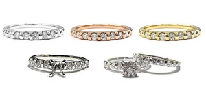 KOK Haute Qualité Designer Empilable Tendance De La Mariée 18K Or Blanc Massif Réel Diamant Bagues De Fiançailles De Mariage Pour Les Femmes - Product Image 4