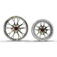 Jantes forgées sur mesure 2 pièces 17x10 18x10 Beadlock Drag Wheels Vitesse Polished Machined 5x120.65 5x114.3 pour Mustang Corvette Camaro