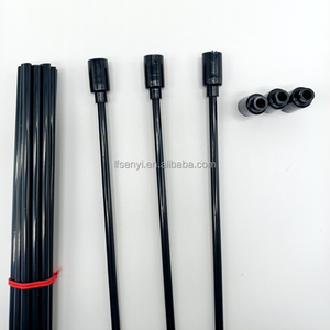 Brinquedo gato Provocando Vara Peças OD 4mm L 50CM Preto ABS Plástico Duro Tubo Suporte Rod Ordenado Separadamente Superior e Inferior Pipe Caps - Product Image 3
