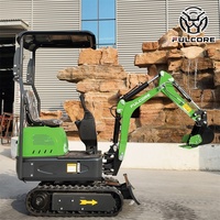 Mini-excavatrice pratique certifiée CE Fulcore, conception personnalisée ODM/OEM, livraison rapide, mini-excavatrice à chenilles en caoutchouc pour travaux agricoles