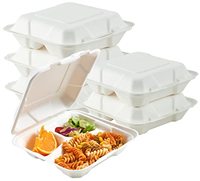 Premium Lekvrij Herbruikbaar Bpa Gratis Voedselopslagcontainer 8 "3 Compt Vierkante Doos Voor Maaltijdbereidingslunch