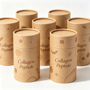 Brown Kraft Round Cylinder Paper Tube With Black EVA Insert Custom Gift Box For Perfume Jar Essential Cosmetic Bottle Pack - Product Image 6