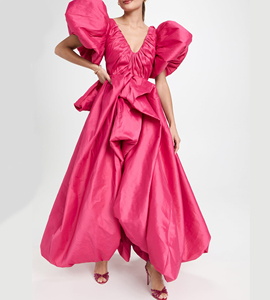 L'abito con maniche a sbuffo per l'estate 2022 delle donne è progettato per guardare magro e coprire la carne con una gonna lunga - Product Image 5