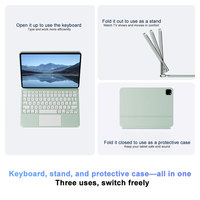 Clavier sans fil rétroéclairé RGB magique pour iPad Pro 12,9 pouces et iPad Air 13 pouces, ultra-léger, avec pavé tactile détachable