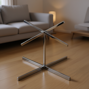 Support de meuble de salon moderne en chrome en forme de X 80x80 - Product Image 2