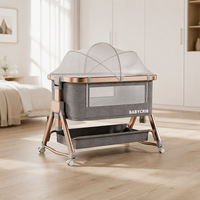 Lit pliant portable en alliage d'aluminium pour bébé, berceau de voyage pour nourrisson, idéal pour chambre, extérieur et hôpital