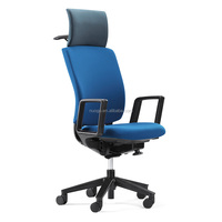 Chaise de bureau ergonomique en tissu pour ordinateur, avec appui-tête, pivotante, réglable en hauteur, pour le travail, l'école et le bureau à domicile