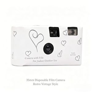 Disposable Film Camera 35mm Retro Style For <b>Indoor</b> Outdoor Use With Heart Design - Product Image 5