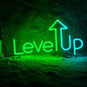 Luz de neón LED para pared, nivel de arte, señal de neón para Gamer para el hogar, dormitorio, sala de juegos, decoración personalizada para fiestas, zona de juego - Product Image 1