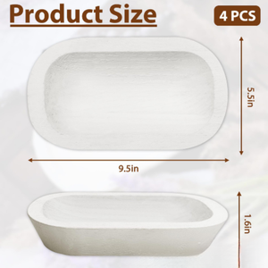 Bols <span class=keywords><strong>à</strong></span> pâte ovales rustiques en bois naturel, récipients <span class=keywords><strong>à</strong></span> bougies pour la fabrication de bougies DIY, décoration de maison de style campagnard et centre de table - Product Image 6