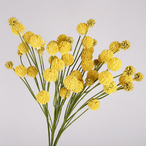 Arreglo Floral Artificial de Bolas Doradas, 10 Cabezas, Alta Simulación, Plástico, Decoración para el Hogar, Accesorio para Bodas - Product Image 2