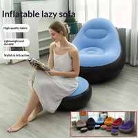 Canapé Gonflable Confortable en PVC Floqué, Fauteuil Gonflable Portable pour Salon, Camping et Extérieur – Vente Directe Usine