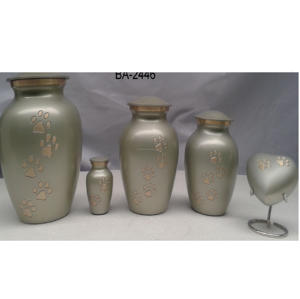 Meilleure qualité en gros classique crémation urnes pour animaux de compagnie avec empreintes de pattes indien urnes pour animaux de compagnie de taille moyenne urnes funéraires famille - Product Image 1