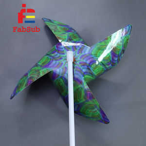 Niños sublimación Pin rueda PET papel doble cara imprimible en blanco jardín fiesta decoración promoción regalo para sublimar - Product Image 5