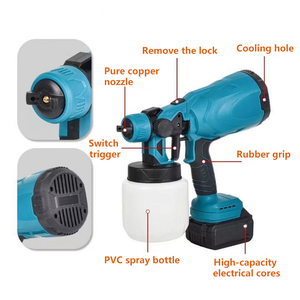 High Power Lithium <b>Battery</b> Hand Held Portable Cordless Power Paint Spray <b>Gun</b> - Product Image 4