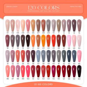 JTING New 120 Color Series Nail Polish Gel Set <b>Colour</b> Uv Gel Nail Kit Professional Nail Salon Soak off Natural Non Toxic OEM ODM - Product Image 3