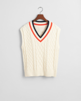Débardeur court tricoté sans manches style preppy 100 % coton pour femme et fille – Collection été 2025