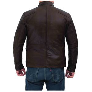OEM, venta al por mayor, la mejor chaqueta de cuero de vaca de tamaño personalizado para hombres, chaqueta de cuero de moda para hombres de nuevo estilo, MOQ - Product Image 4