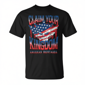 Camiseta Claim Your Kingdom American Nightmare con diseño de bandera vintage - Product Image 2