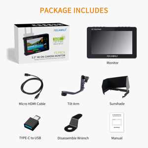 Moniteur de caméra FEELWORLD F5 PROX OEM 5,5 pouces 1600 nits lisible en plein soleil, <span class=keywords><strong>écran</strong></span> tactile HDMI, moniteur de terrain DSLR, logo personnalisé - Product Image 6