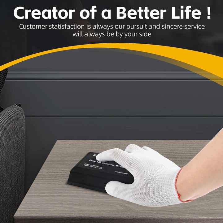 AF44L 7-Piece Automotive Woodwork Sanding Block Kit Flexible EVA Foam Wet/Dry Sandpaper Light Comprehensive Sanding Discs for