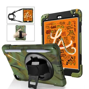 For 7.9 Inch Mini 4 Mini 5 IPad Kids Colorful Silicone Design Shockproof Case With Handle And Shoulder Belt